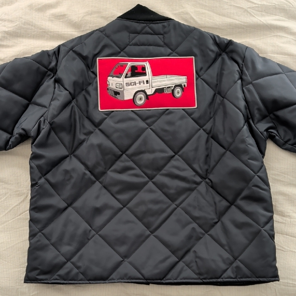 Sci-Fi Fantasy Black Quilted Jacket